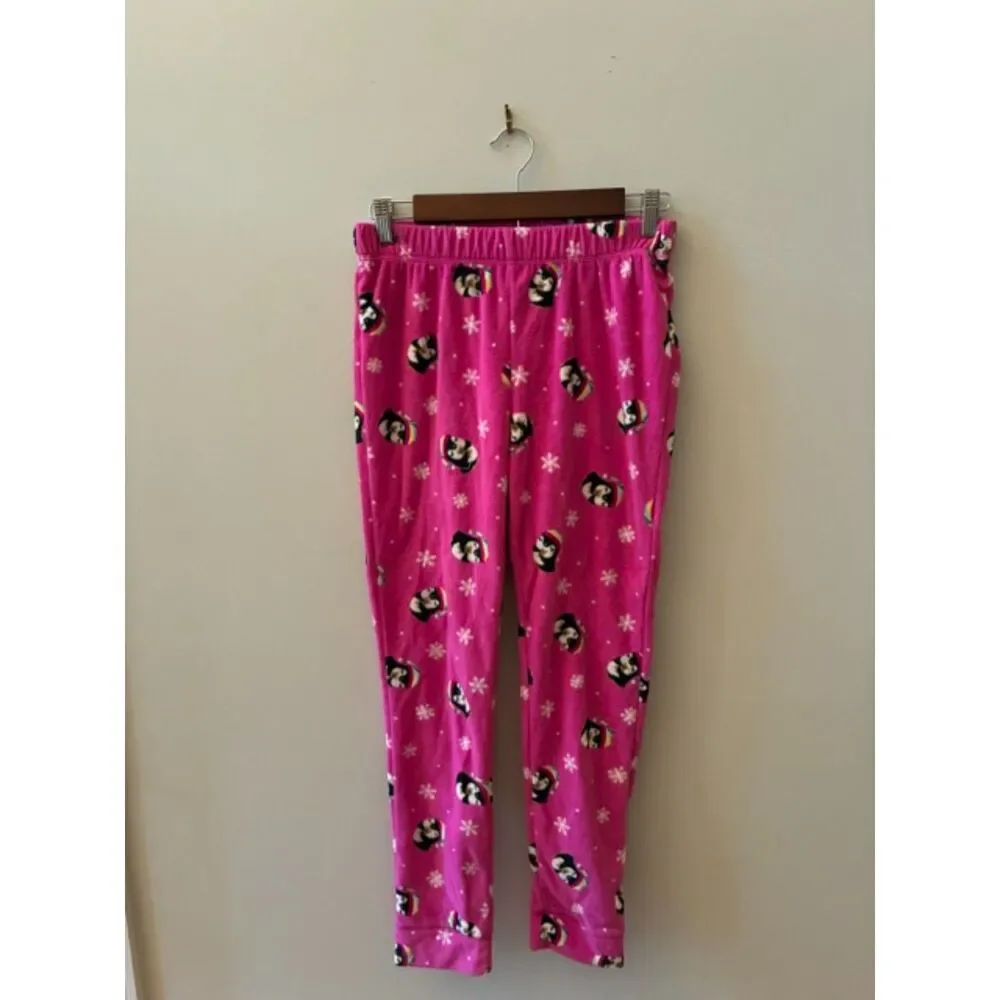 Lands' End Kids Penguin Fleece Pajama Set | Size 14 | EUC